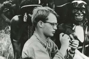 Michael C. Rockefeller, son of Nelson Rockefeller is shown as he adjusted his camera before taking pictures of Papuan men in New Guinea FOR RICK HOMAN PHOTO CREDIT: AP