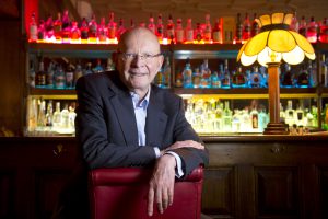 Author Wilbur Smith and his wife at the Gore Hotel London